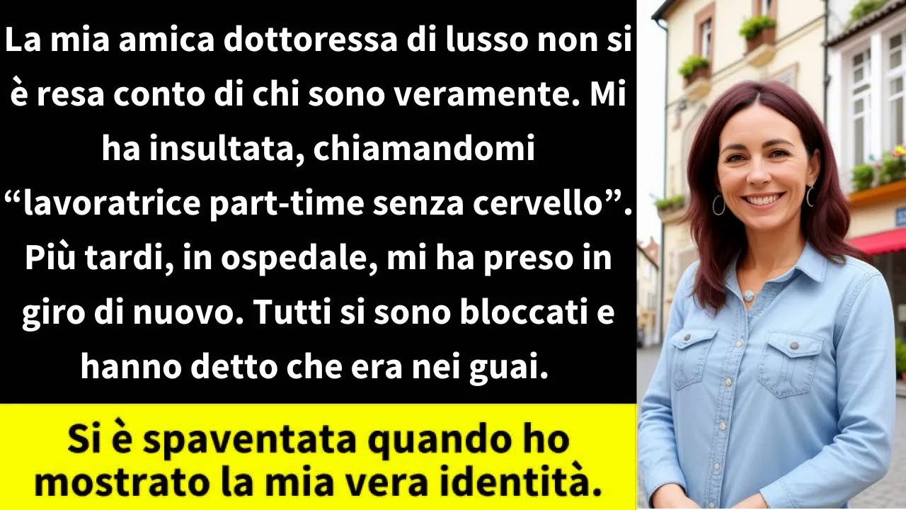 La mia amica dottoressa di lusso non si è resa conto di chi sono veramente. Mi ha insultata,