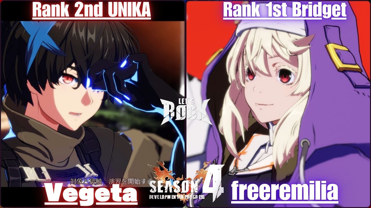 GGST➤Rank 2nd UNIKA / ユニカ [ Vegeta ] vs Rank 1st Bridget / ブリジット [ freeremilia ] GuiltyGear