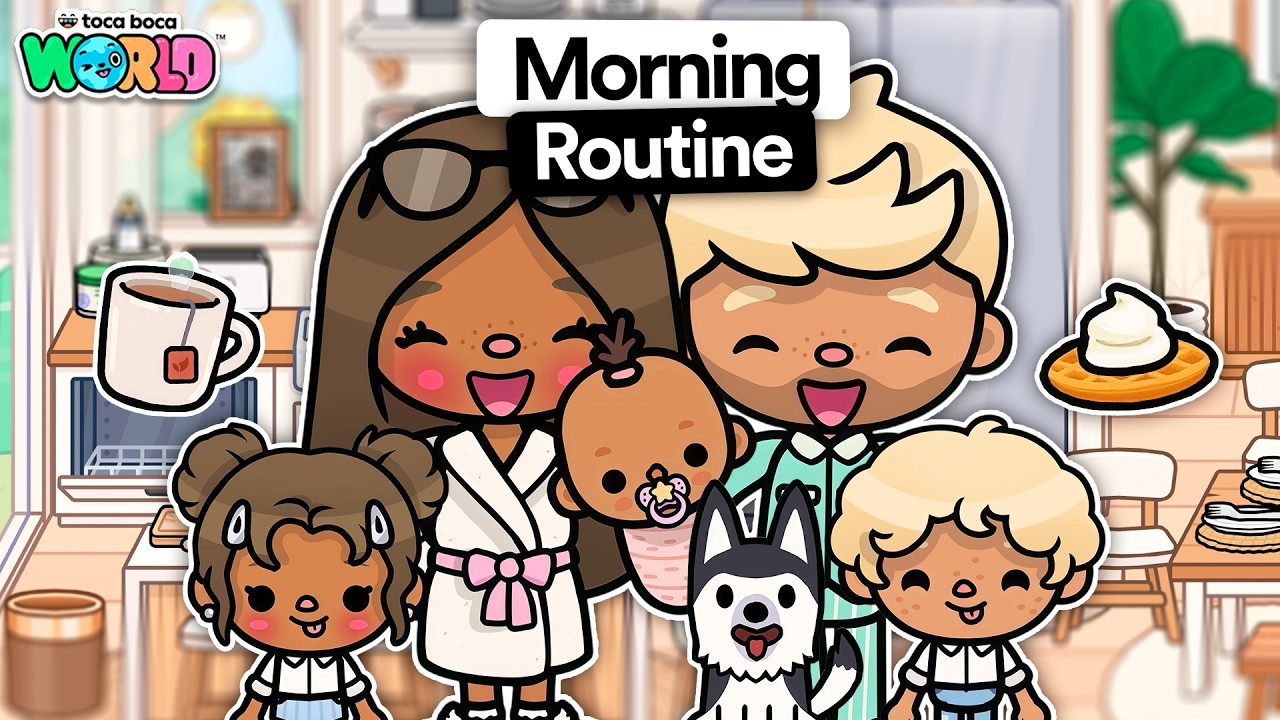 Morning Routine In Our NEW HOUSE 🌤️ (EP 16) | Toca Life World Family RP 🌍