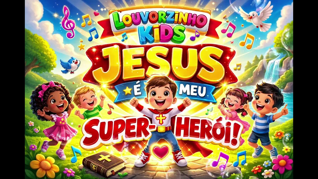 JESUS É MEU SUPER HERÓI 🦸‍♂️✨ | Louvor Infantil Animado Lançamento 2026