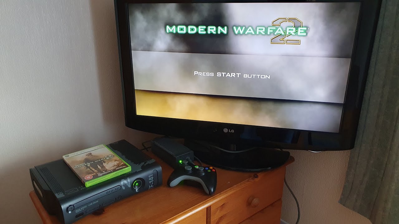 250GB Limited Edition Microsoft Xbox 360 Modern Warfare 2 Console Controller MW2 Game Bundle # 5608