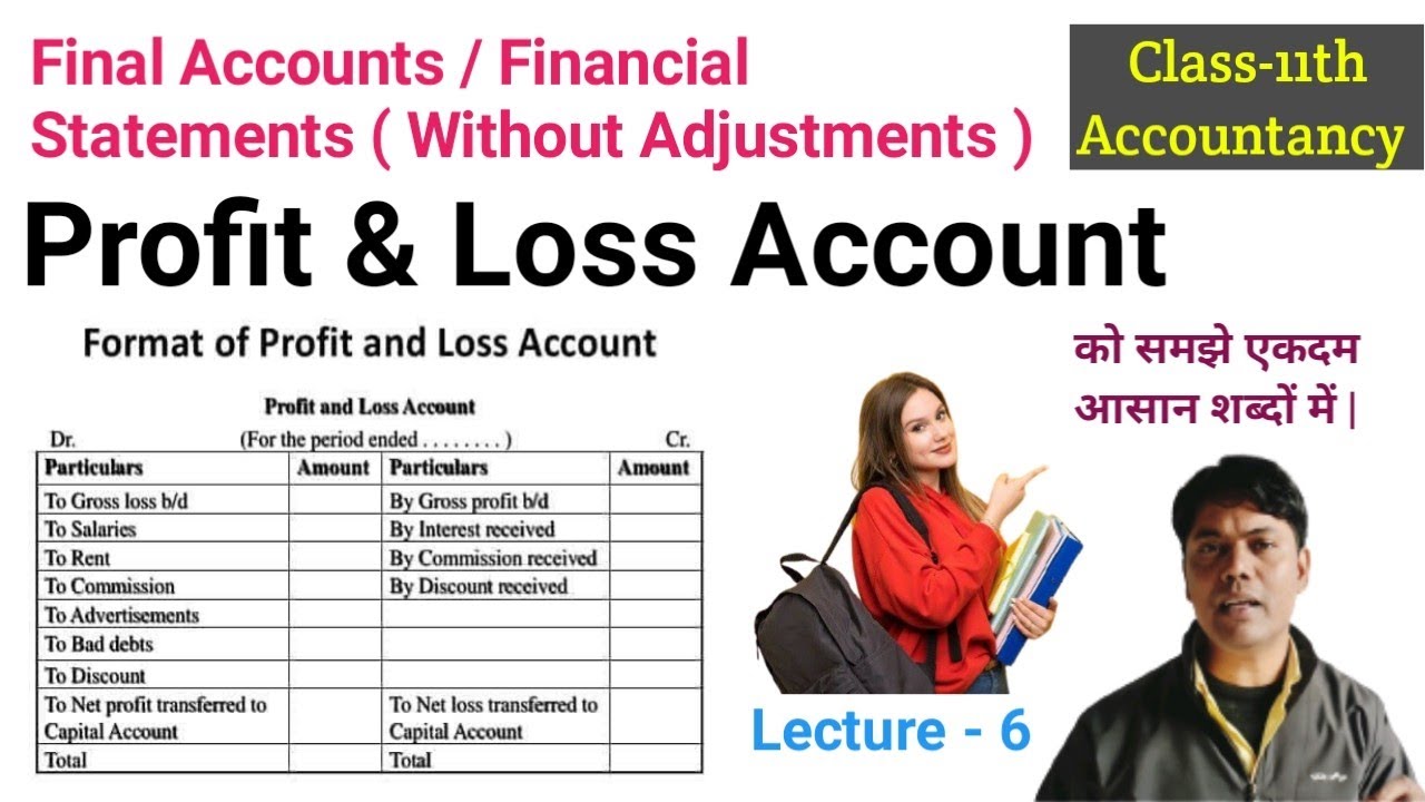 | Final Accounts | Format of Profit & Loss Account with Formulas | Class-11th | Accountancy |