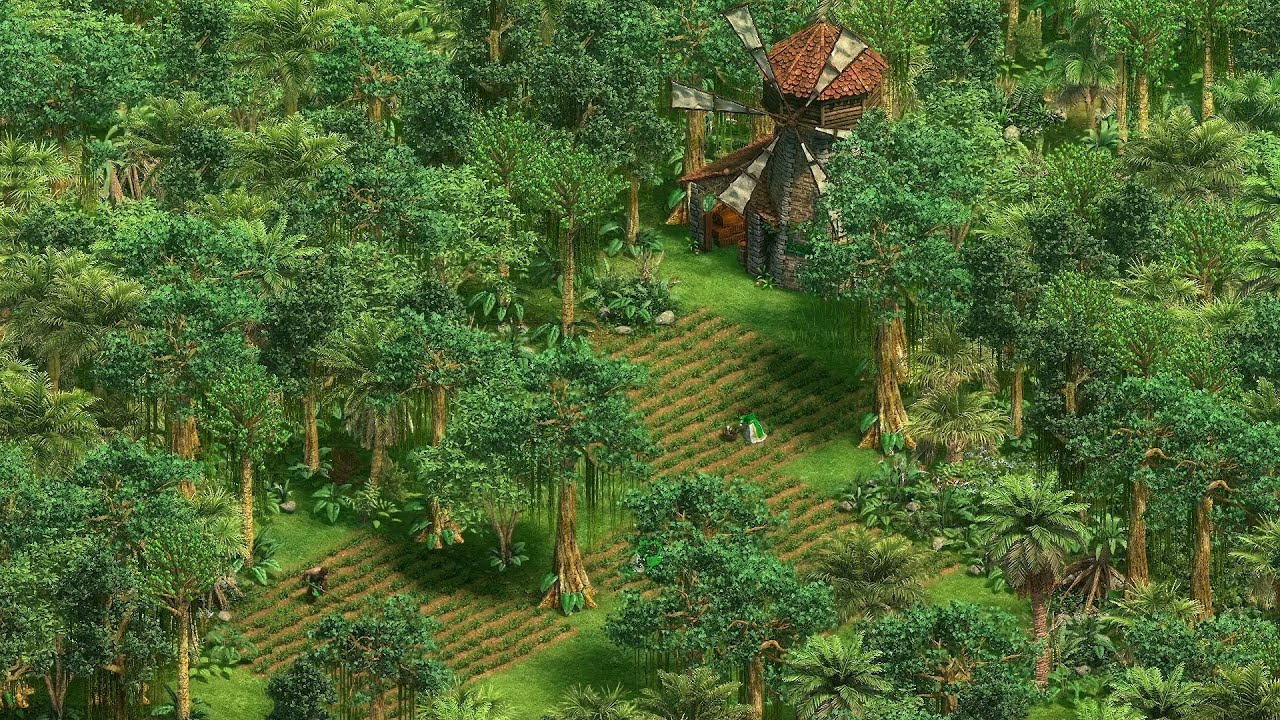 Rainforest Farm Ambience for Sleeping & Studying 🏕️ Peaceful Nature & Jungle (AoE2 Jungle Ambience)