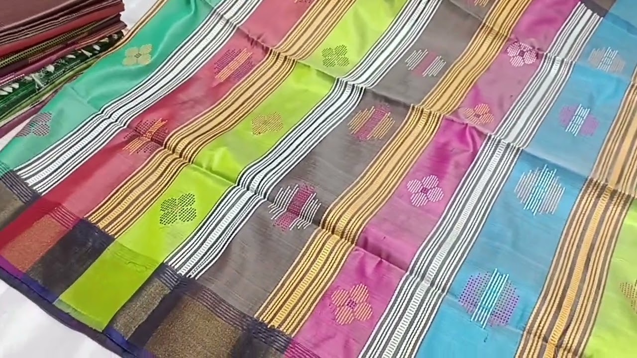 Bishnupur Pure Katan Silk Double Palla Saree