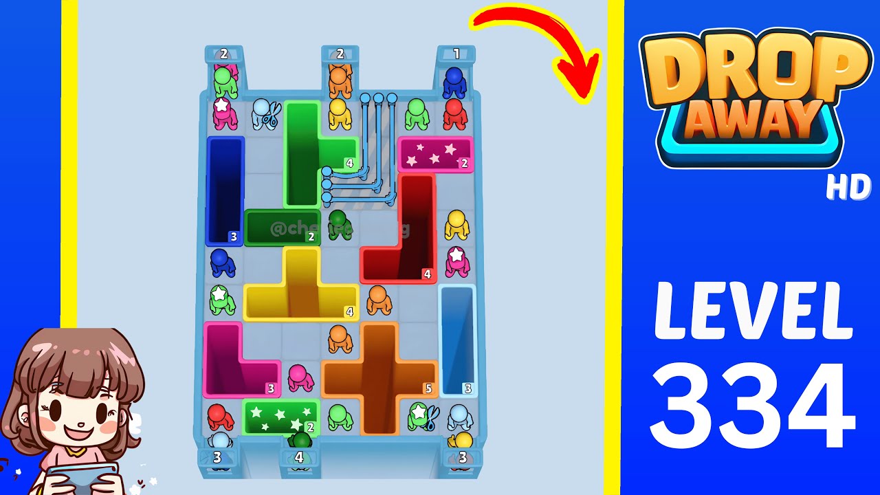 Drop Away Level 334 Solution Walkthrough