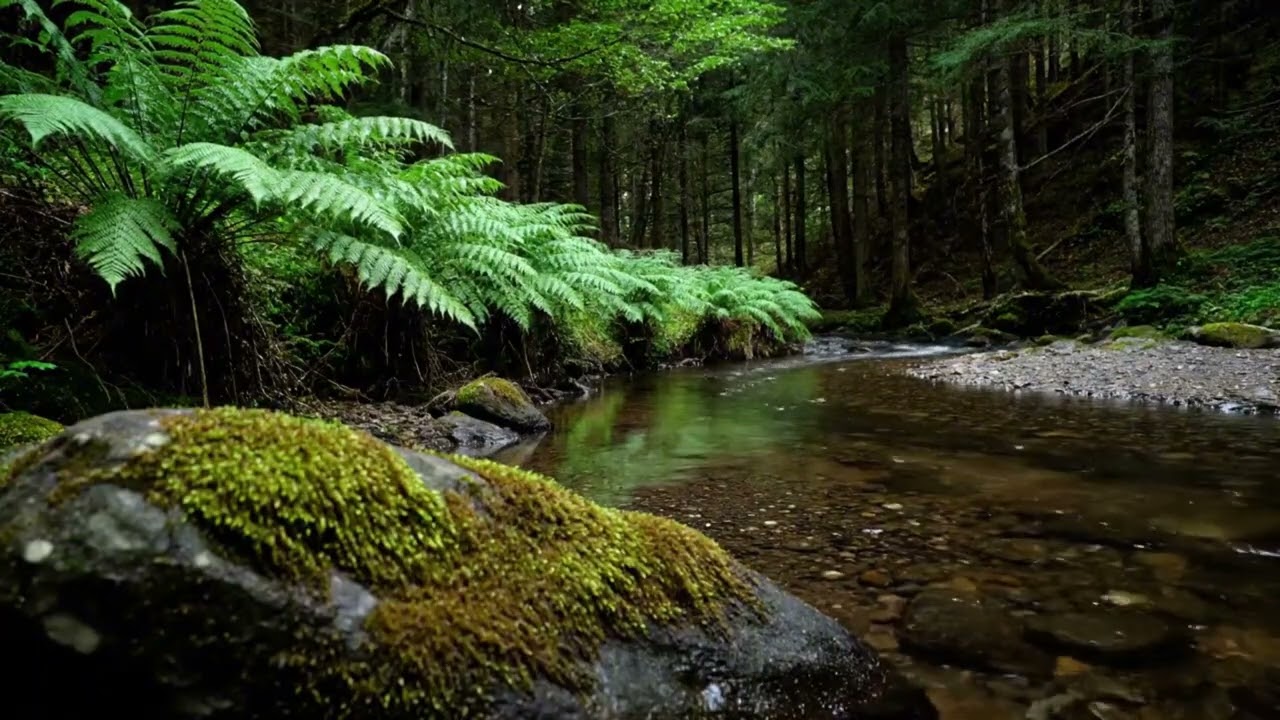 Serene Forest Brook – Natural Water Flow for Peaceful Meditation
