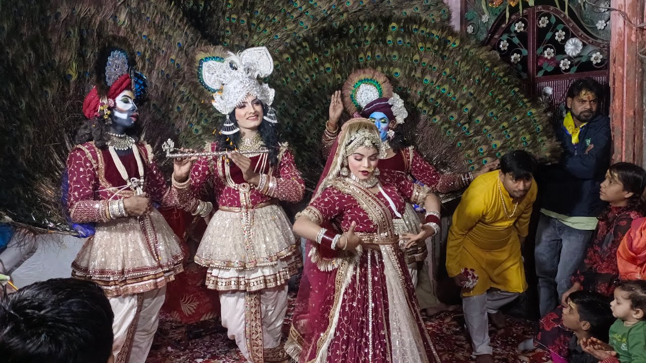 राधा कृष्ण जी की सुंदर झांकी ❣️🤗।। खाटू श्याम जी का जागरण 🙏❣️।।
