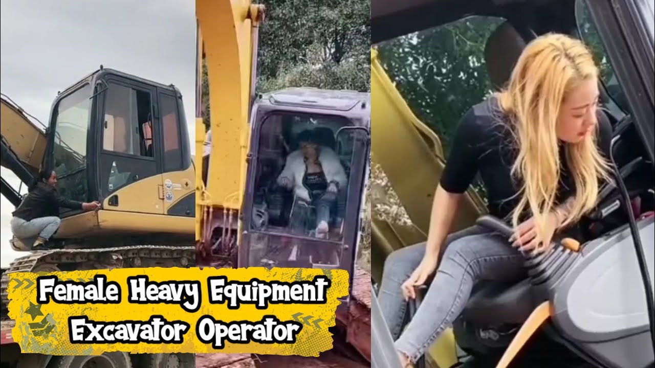 woman female operator heavy equipment