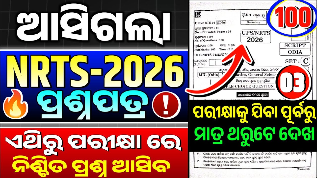 NRTS Exam 2026 Question Paper | 9th Class NRTS Exam Questions 2026 | Real NRTS Exam Questions and...