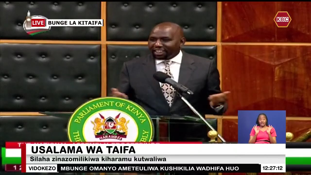 Waziri Murkomen afika mbele ya bunge la taifa, asema usalama utaimarishwa