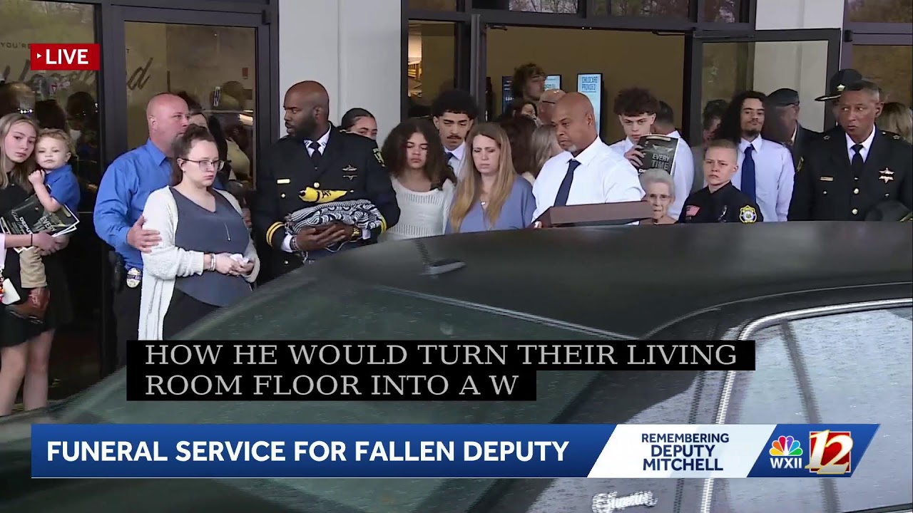 Memorial honoring fallen Forsyth Co. Sheriff Deputy Kaleb Mitchell