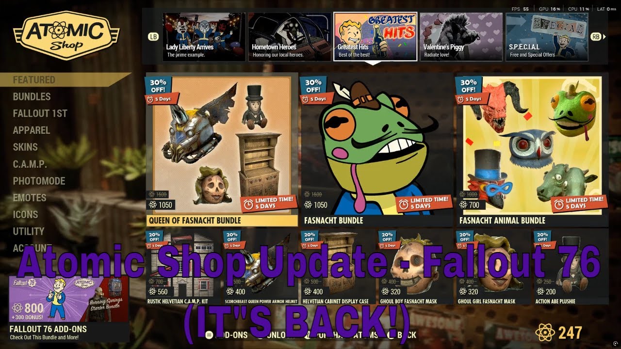 Atomic Shop Update - Fallout 76 (IT