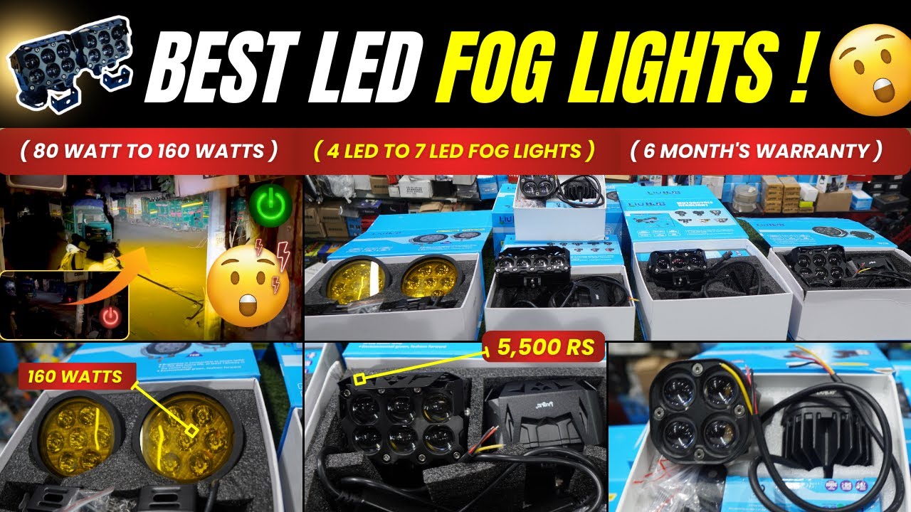 Best Fog Lights For Motorcycles | 4 Led to 7 Led Fog Light ( 80-160 Watt )| Himalayan 450-Headlights