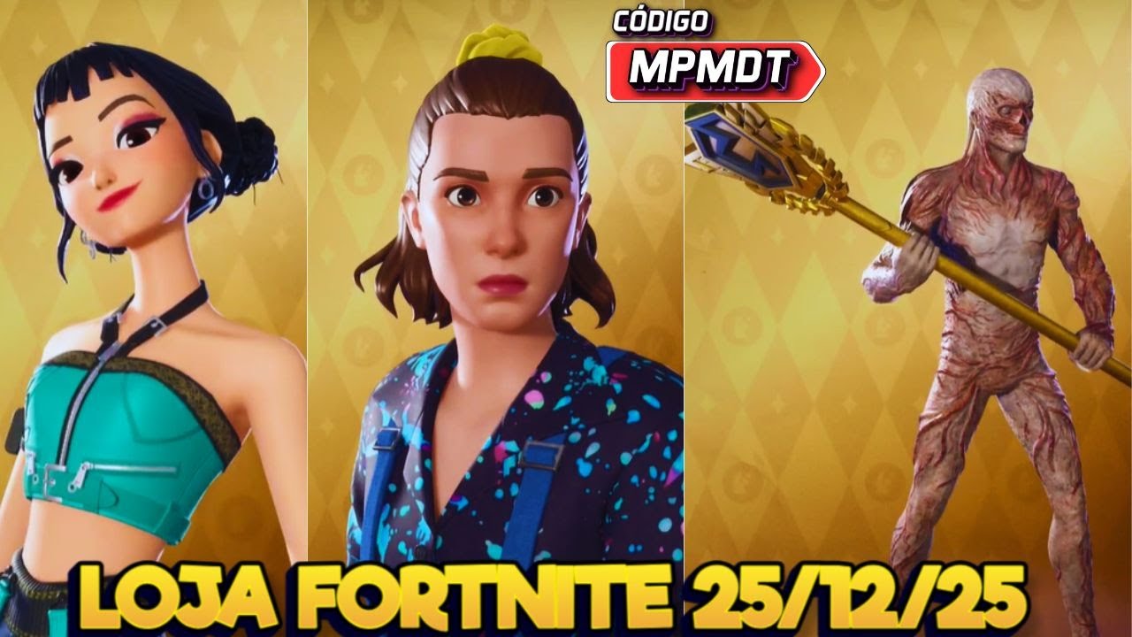 STRANGER THINGS, FNCS E KPOP - LOJA FORTNITE 25/12/25 - LOJA FORTNITE HOJE AO VIVO - LOJA FORTNITE