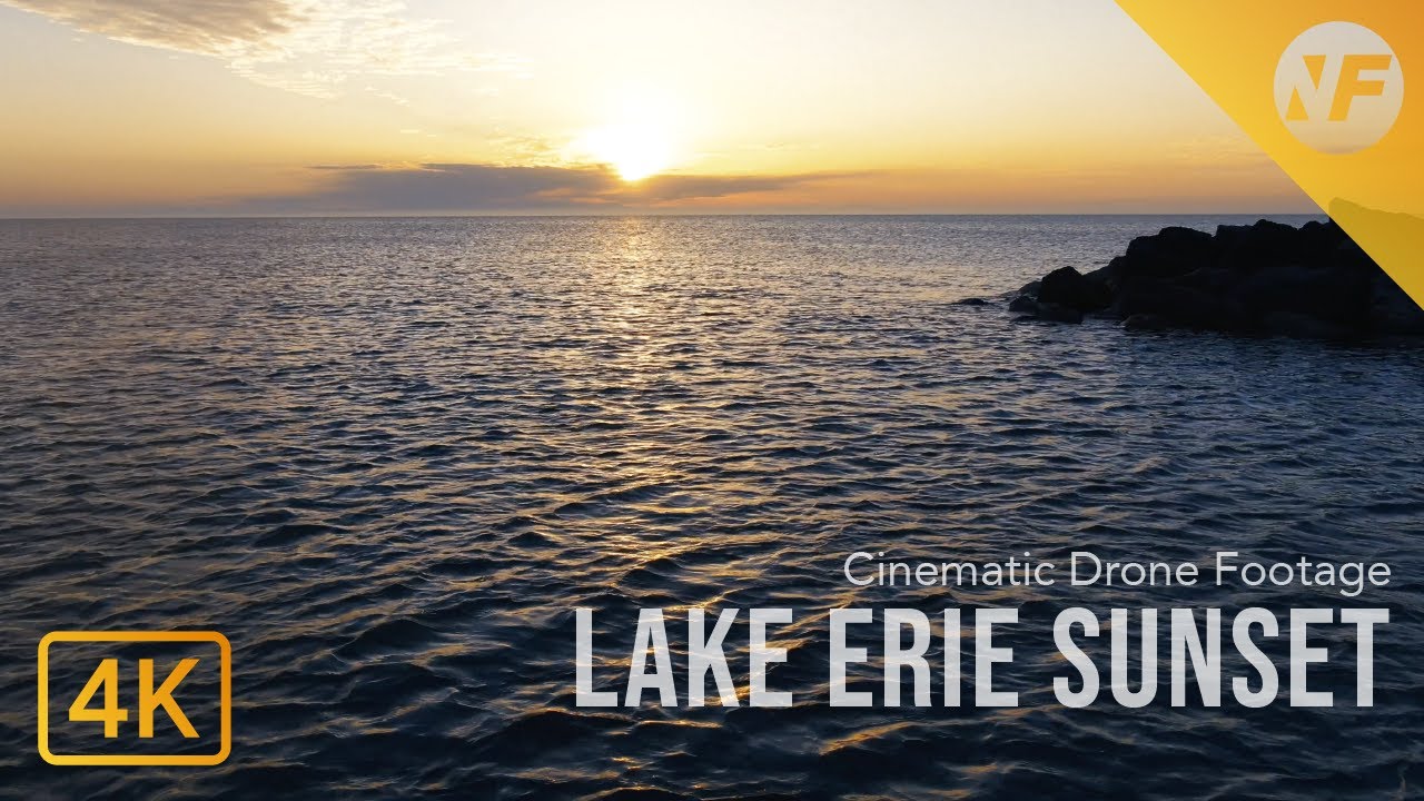 Lake Erie Sunset | 4K Drone Footage | Cinematic Flyover with DJI Mavic 2