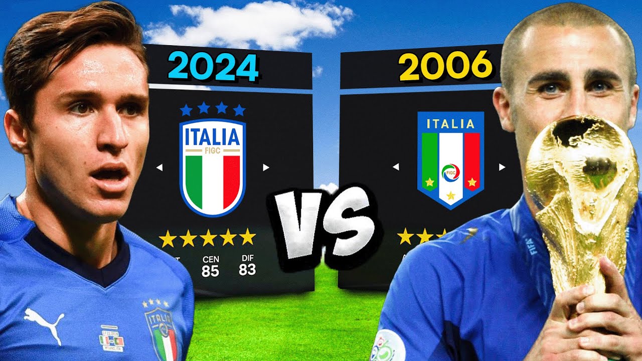 ⚽ ITALIA 2024 contro ITALIA 2006, Chi &egrave; pi&ugrave; forte?