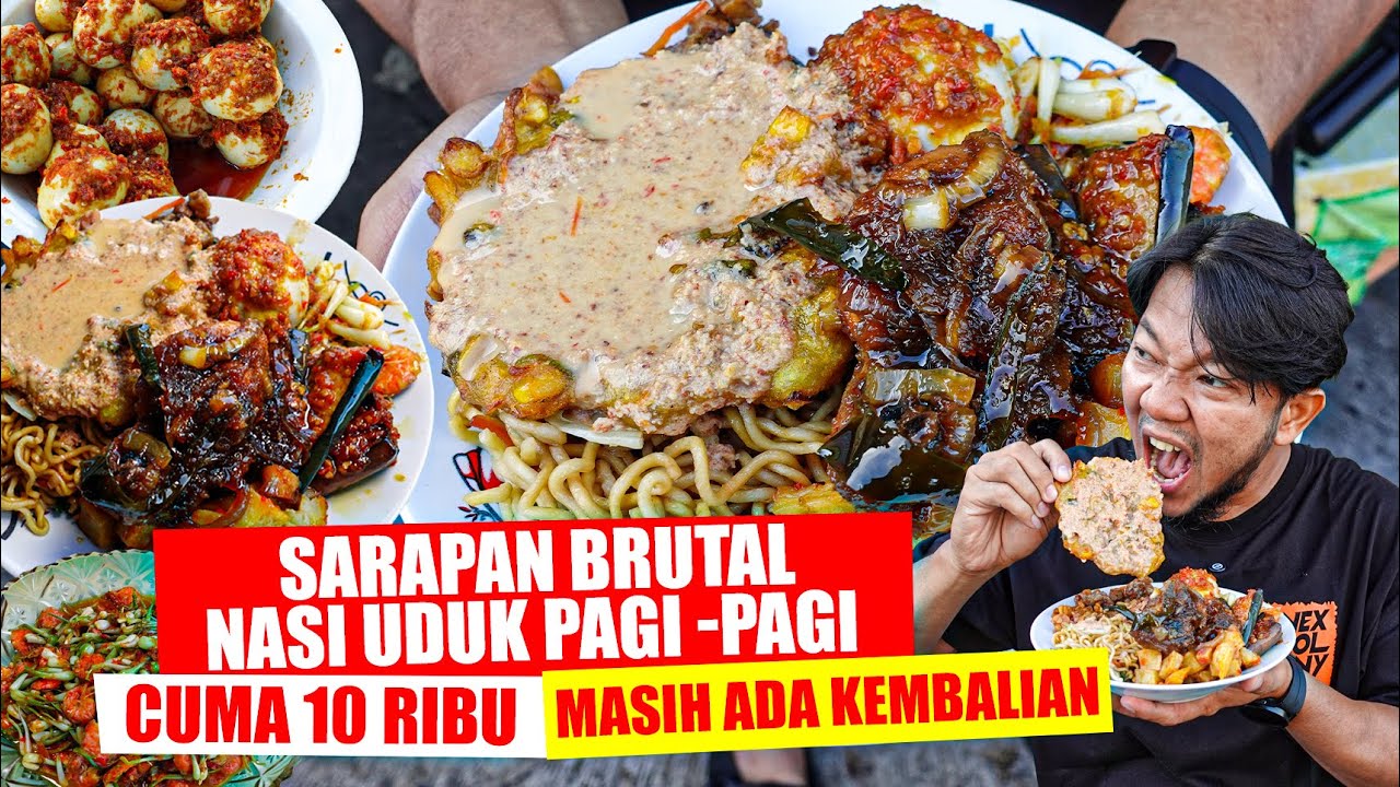 NASI UDUK PORSI BRUTAL CUMA 10 RIBU MASIH ADA KEMBALIANNYA DONG !!!
