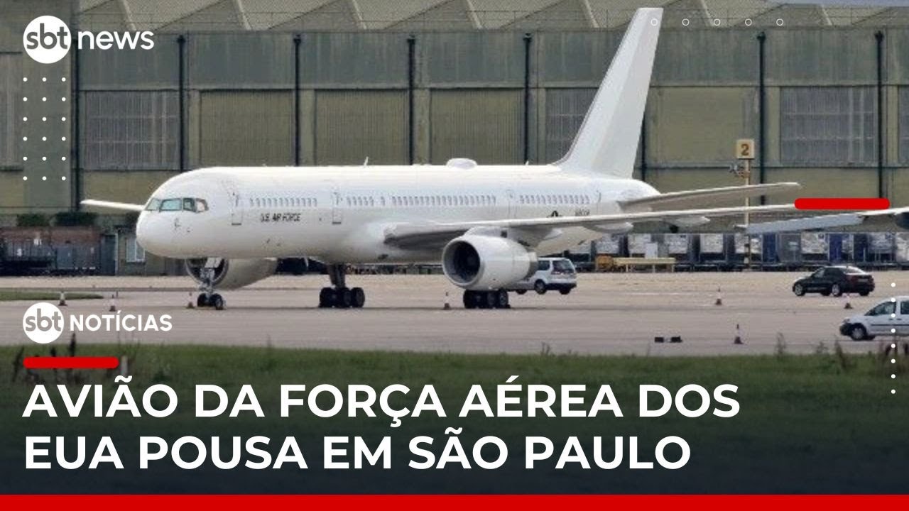 Avi&atilde;o sem identifica&ccedil;&atilde;o do governo dos EUA pousa em S&atilde;o Paulo | #SBTNoticias