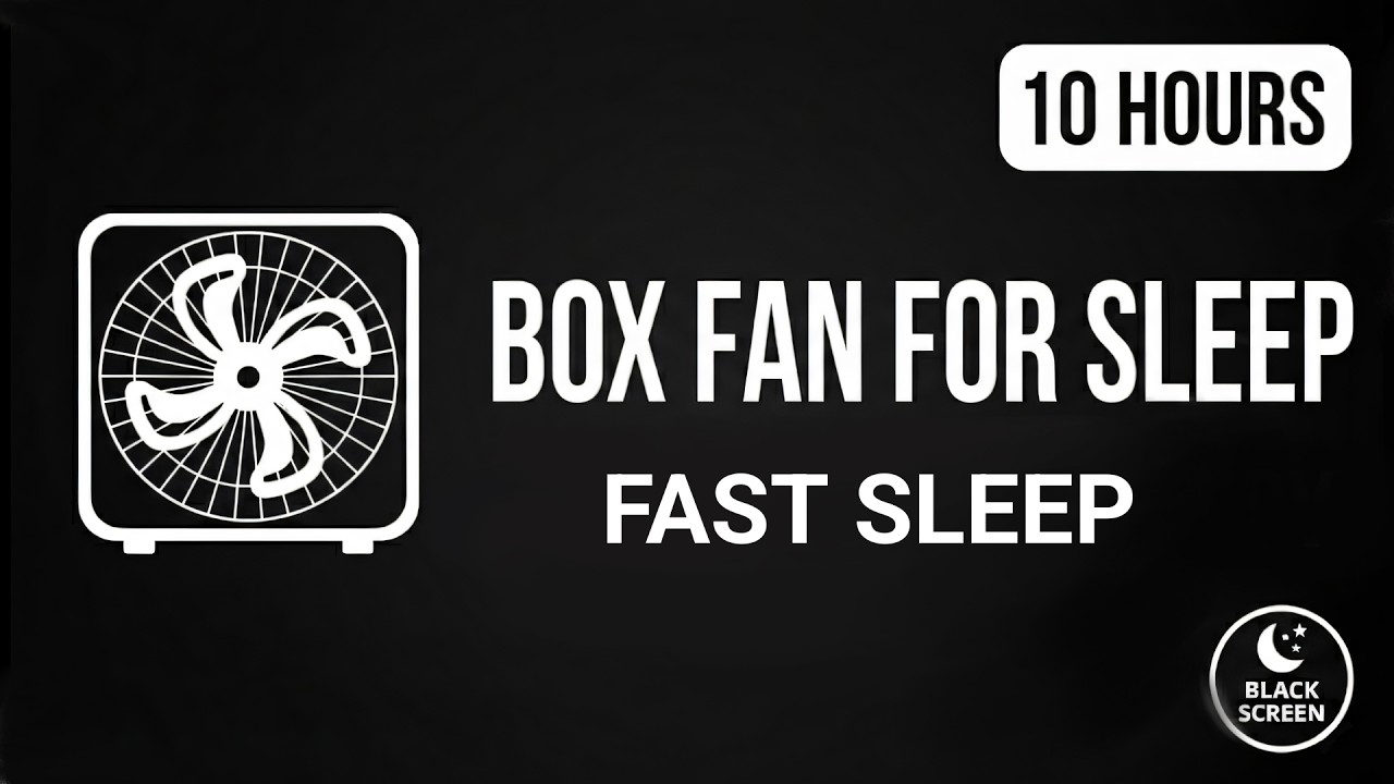 Sleep Fast with Box Fan Noise | Black Screen (10h no ads)