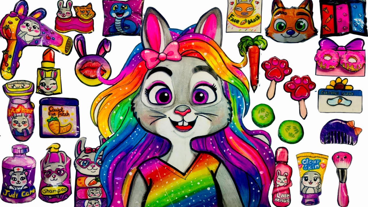 🌸Paper DIY🌸 Judy Zootopia 2 Magic💗 Colorful Hair Care | Skincare | Makeup 💖