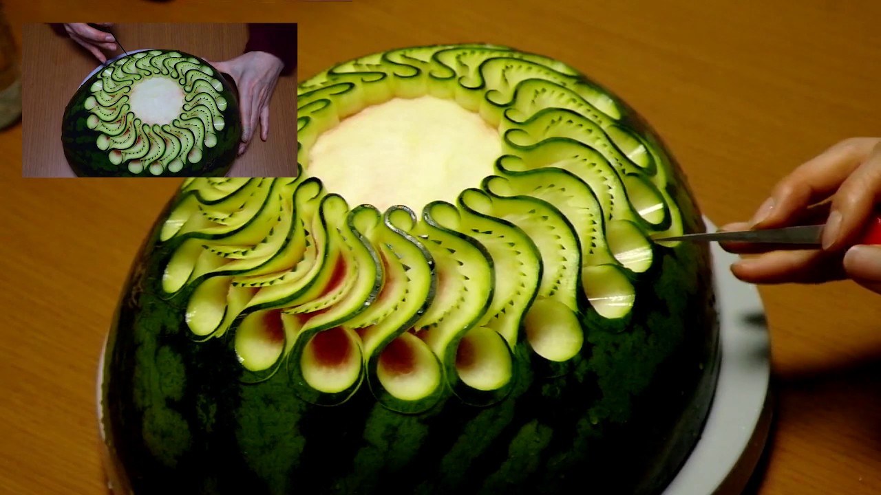 How to make an 'Waves' Watermelon Carving [2020  1st Class] - FCL Team