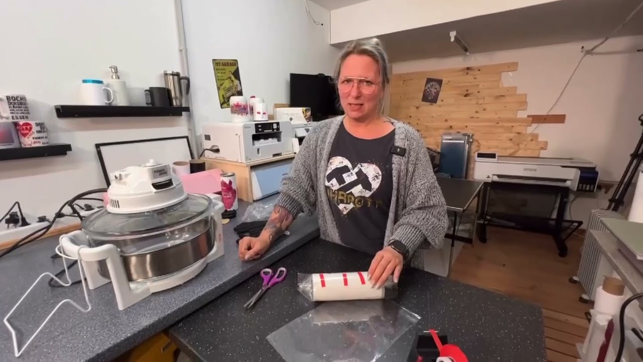Sublimation im Ofen - Slim Tumbler Thermobecher - ganz einfach -