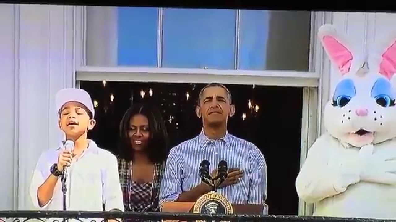 CAM ANTHONY : WHITE HOUSE EASTER EGG ROLL 2014 STAR SPANGLED BANNER