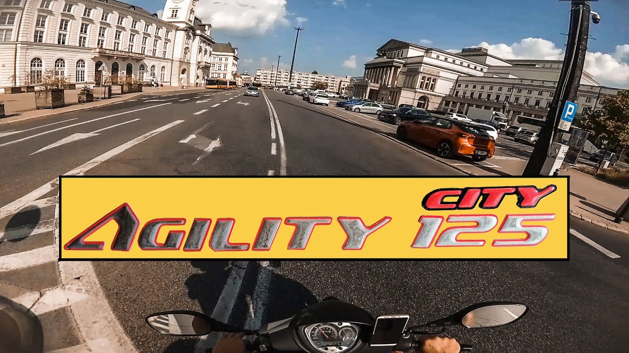 Jadę skuterem KYMCO AGILITY CITY 125 pod Kolumnę Zygmunta