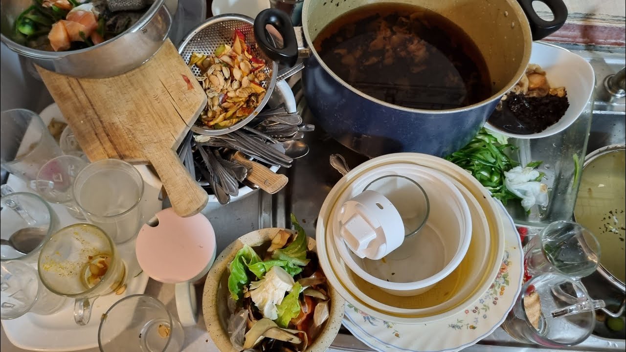 ASMR Dishwashing Satisfying | The Mess Nobody Wants After Dinner