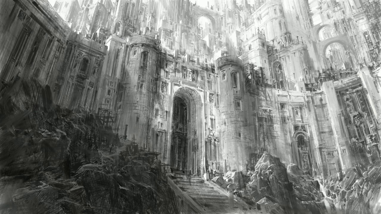 castle / sketch, Concept Art, Time-Lapse