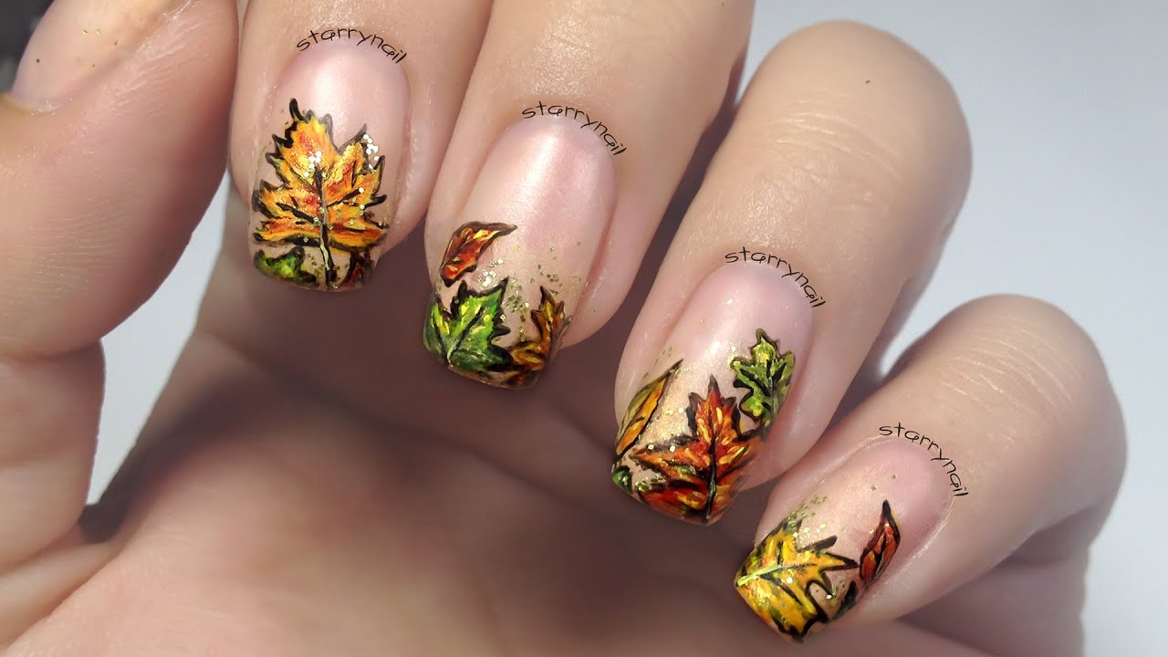 Autumn Leaves [Freehand Nail Art]