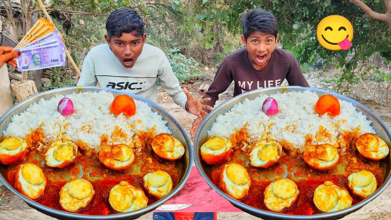 2 kg चावल अंडा मसाला सलाद 🥗 खाओ 900 रूपये 🤑 ले जाओ 🔥 | 2 kg Rice egg Masala salad Eating challenge 