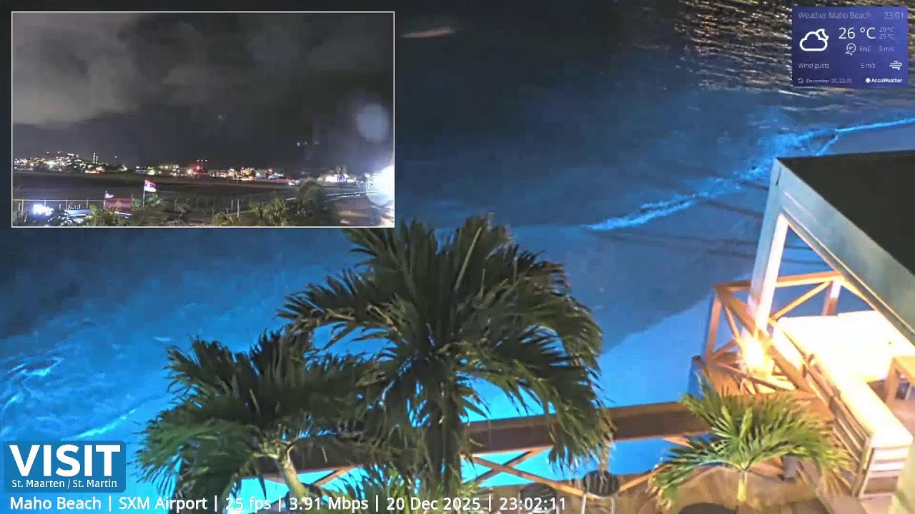 LIVE SXM Airport December 20 ✈️ -  Maho Beach Sint Maarten