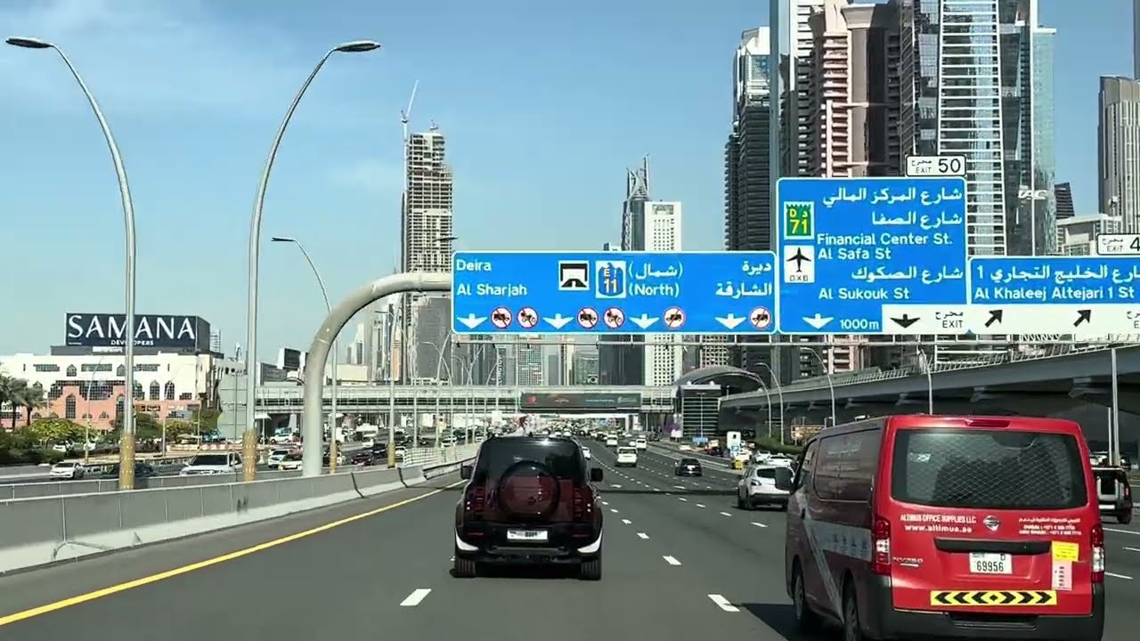 Dubai🇦🇪 Driving in 4K - Downtown- United Arab Emirates 