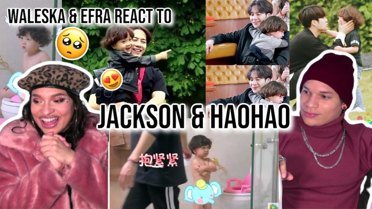 Waleska & Efra react to GOT7's Jackson Wang with Haohao & MeowMeow (baby cut) | REACTION😍🥺 ❤