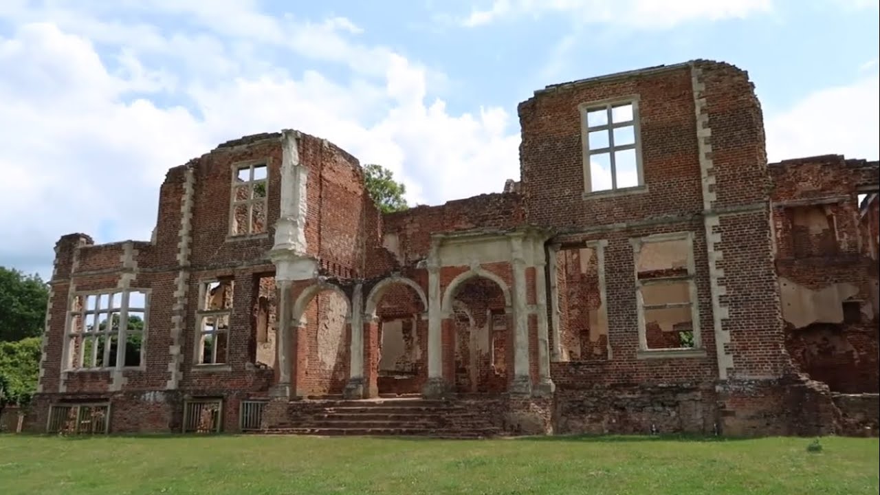 The ruins of Houghton House with a strange story .