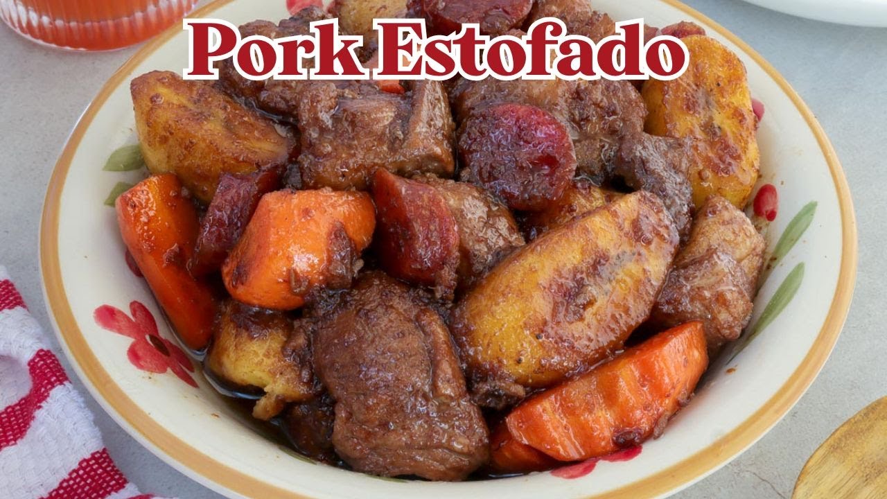 Pork Estofado with Saba Bananas