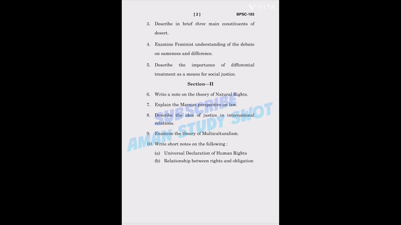 BPSC-103 JUNE 2023, Previous Year Question Paper #amanstudyswot #bag #exam #ignou