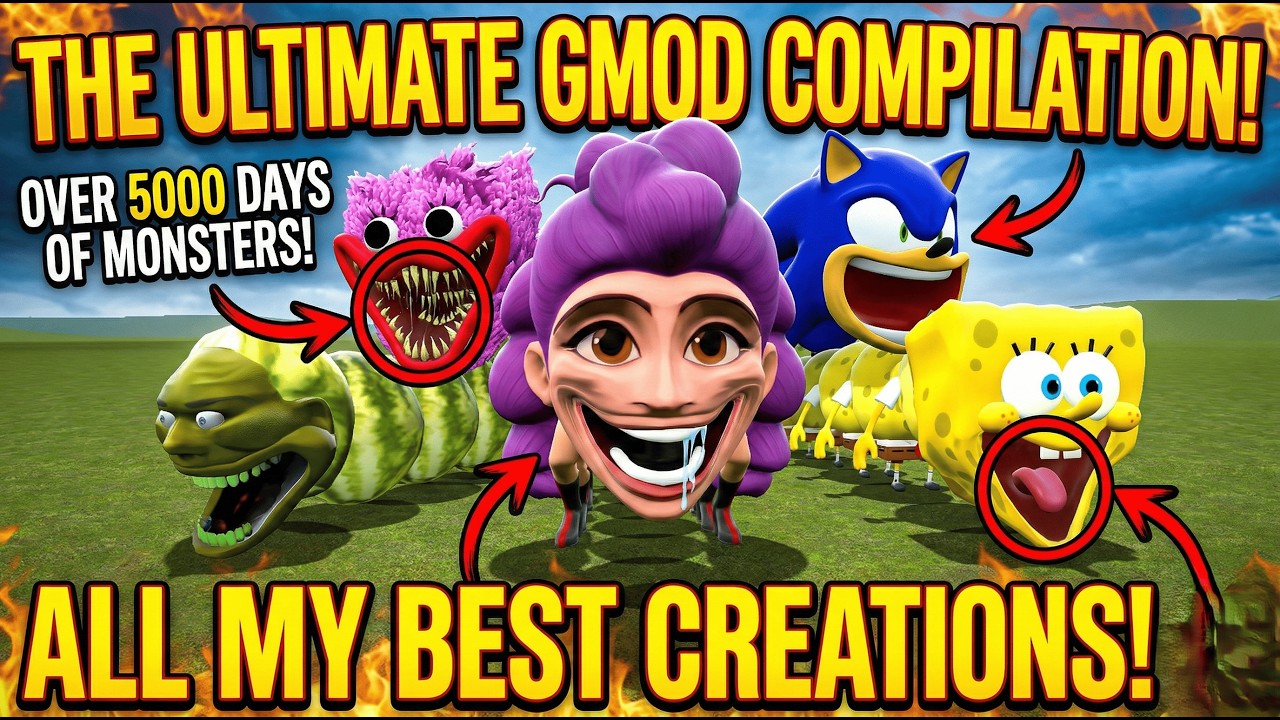 👉 I CROSSED EVERY MONSTER IN GMOD! (5000+ DAY COMPILATION) 👈