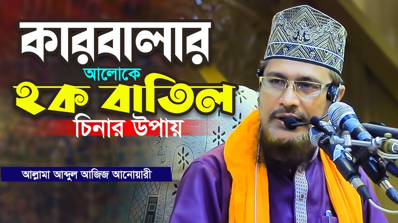 কারবালার হতে হক বাতিল চিনার উপায় | আল্লামা আব্দুল আজিজ আনোয়ারী | Abdul Aziz Anwari Waz 2024
