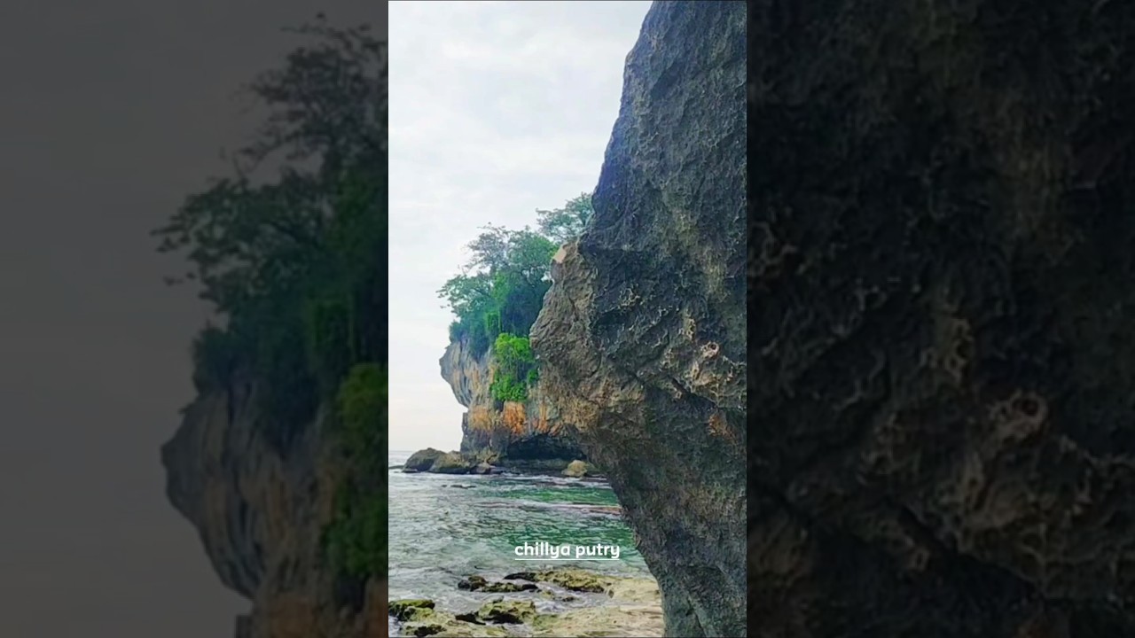Goa Langir Beach Entrance Fee: 10k Similar to Nusa Penida Beach in Bali #bolang #goalangirbeach #...