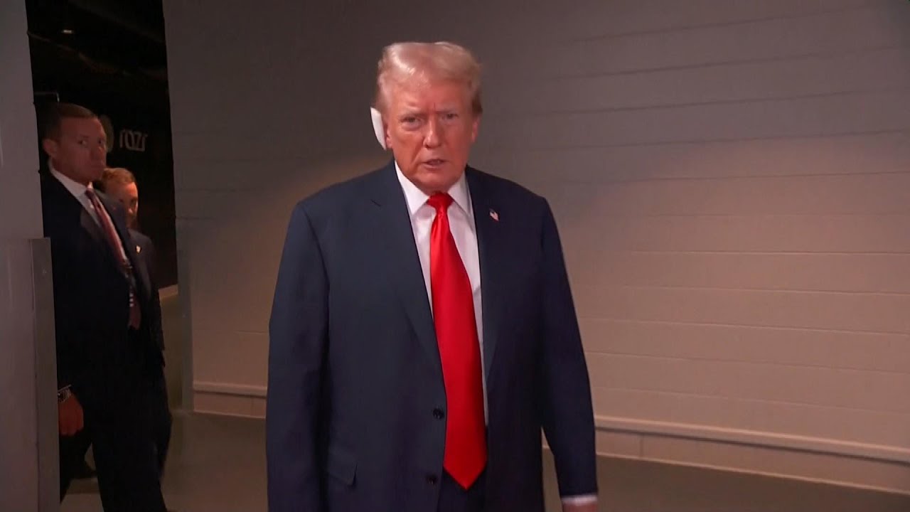 Donald Trump Appears at RNC With Bandaged Ear