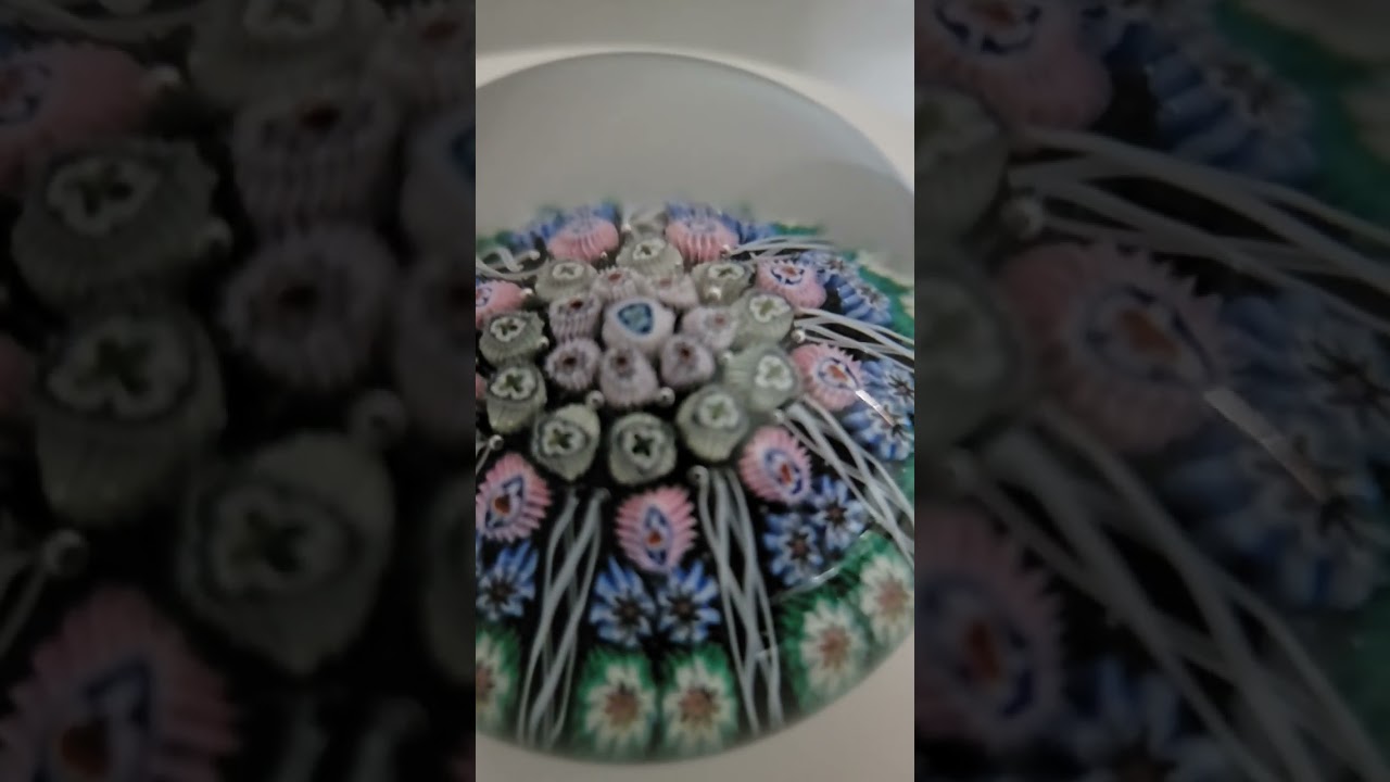 SOLD MILLEFIORI Colorful Glass Flowers Paperweight #shorts #millefiori #paperweight #glassflower