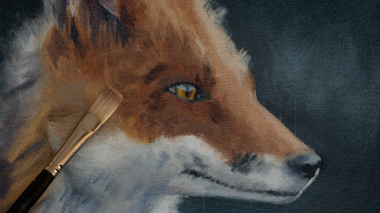 Oil Painting Tutorial | Painting a Fox - Part 1: Blocking In