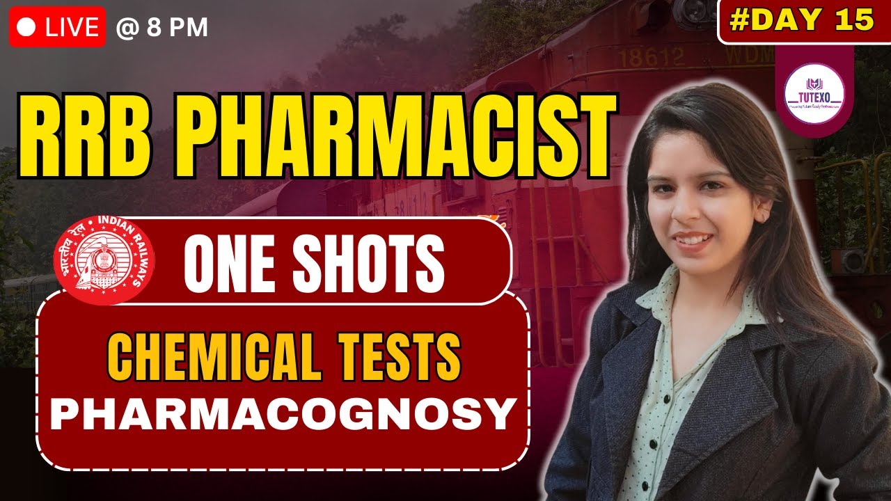RRB PHARMACIST VIDEO 15 I PHARMACOGNOSY I CHEMICAL TESTS ALKALOIDS I GLYCOSIDES I RESINS I TANNINS