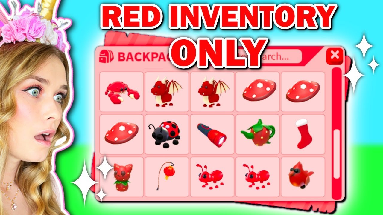 Red INVENTORY ONLY Challenge In Adopt Me! (Roblox)