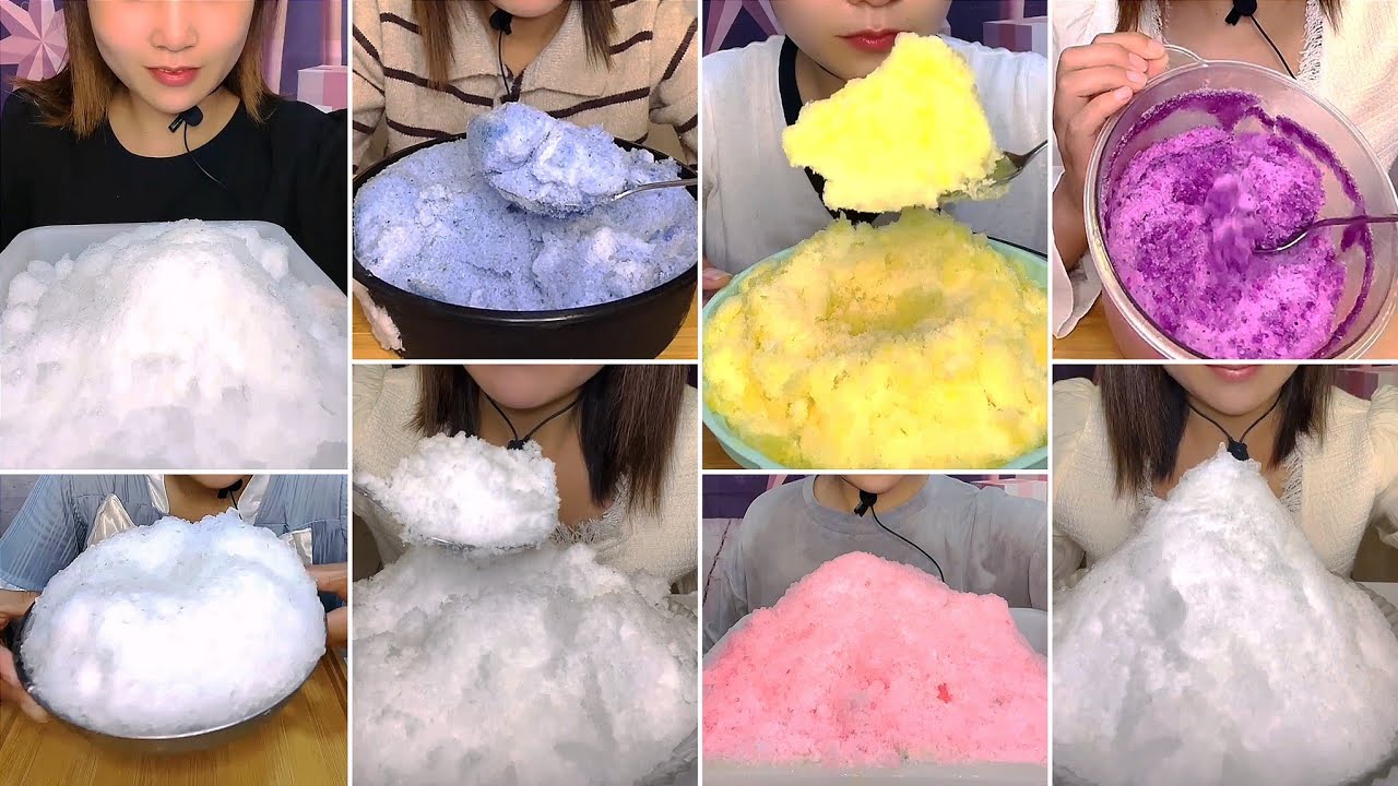 ♦️(💠ONLY B!TES)_ HER SOFT🍚 FROST & FLAVOURED🍧 POWDERY FINISHING BOWLS ICE EATING 🧊 COMPILATION♦️