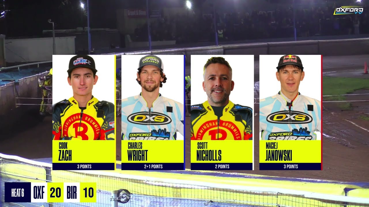 Heat 6 | Oxford vs Birmingham | Premiership R1 | OXFORD SPEEDWAY TV 2024
