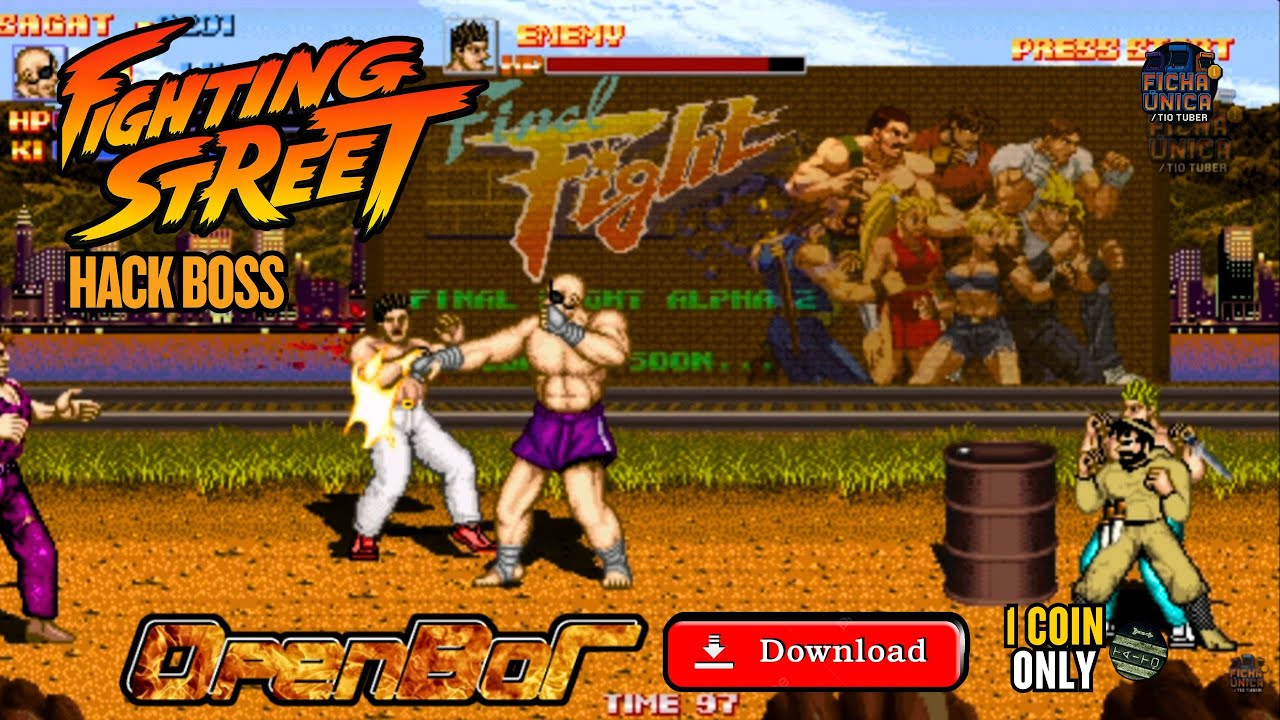 STREET FIGHTER DE LUTA DE RUA | 1 CRÉDITO | OPENBOR | FIGHTING STREET HACK BOSS