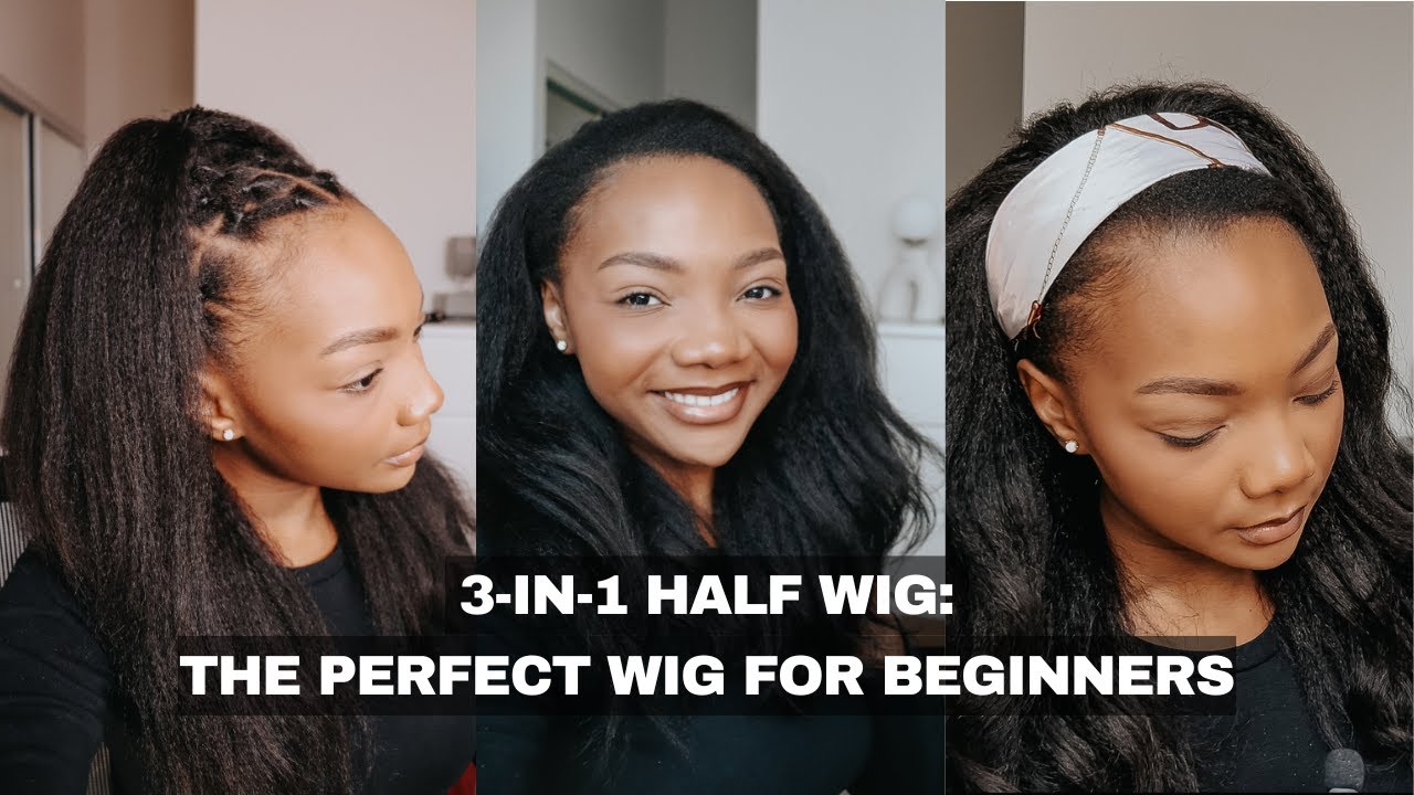 3 in 1 Half Wig (Kinky Blowout Wig Styled 3 ways)